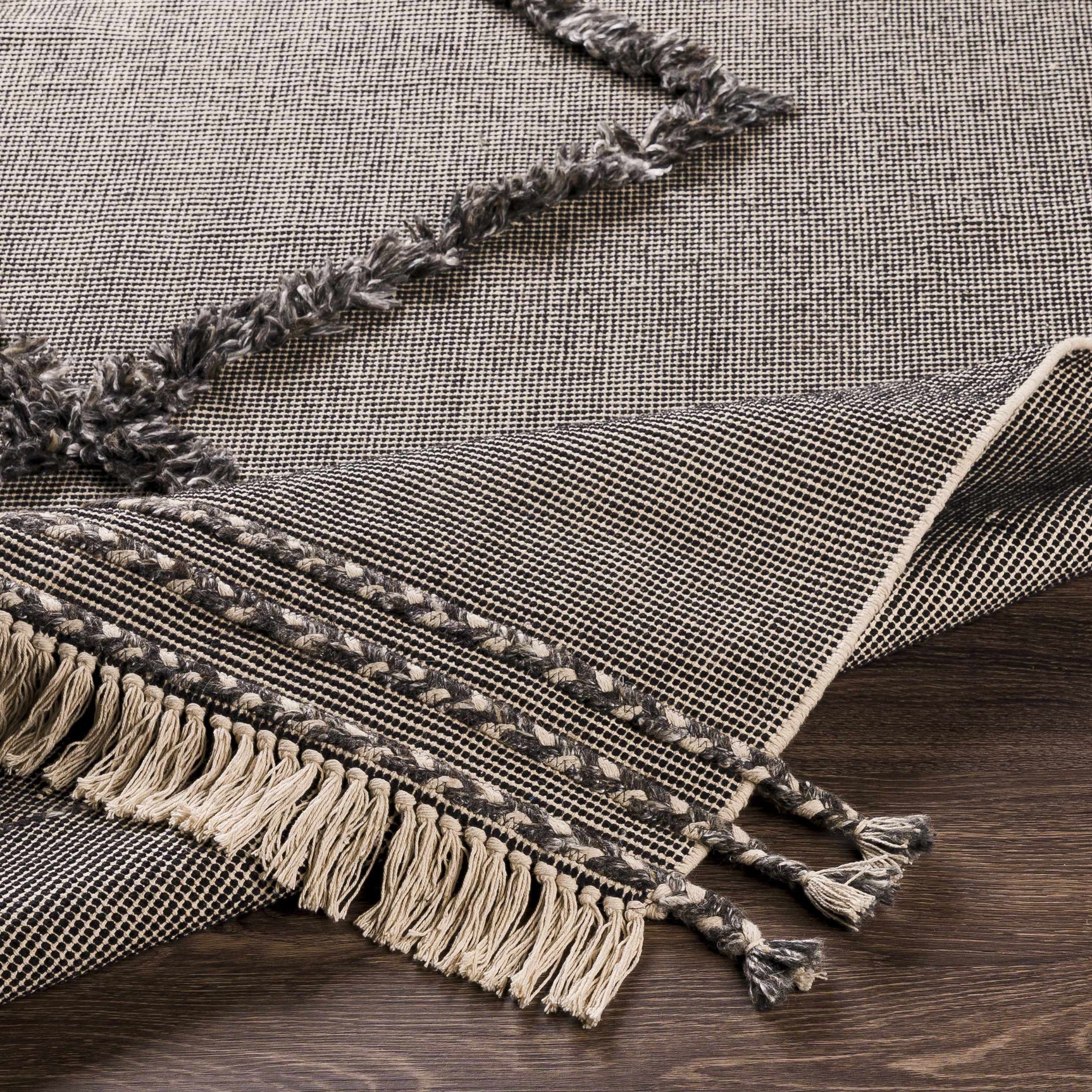 Mossman Brown Diamond High-Low Rug - Clearance - Ornate Home