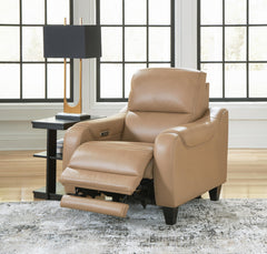 Mosswell Toffee Power Recliner - Ornate Home