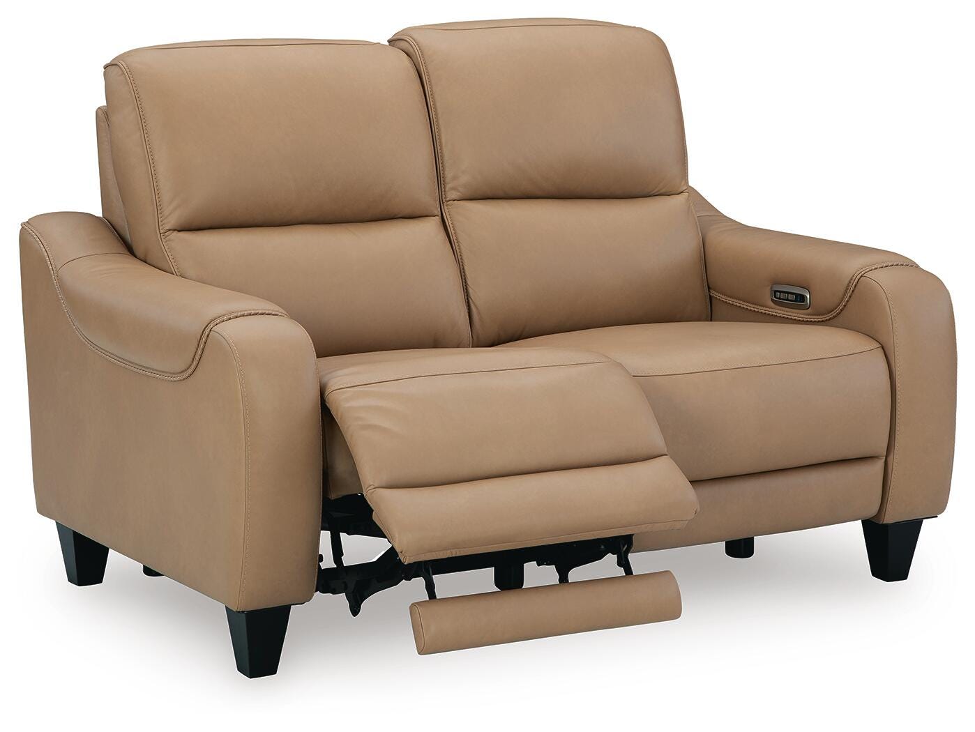 Mosswell Toffee Power Reclining Loveseat - Ornate Home