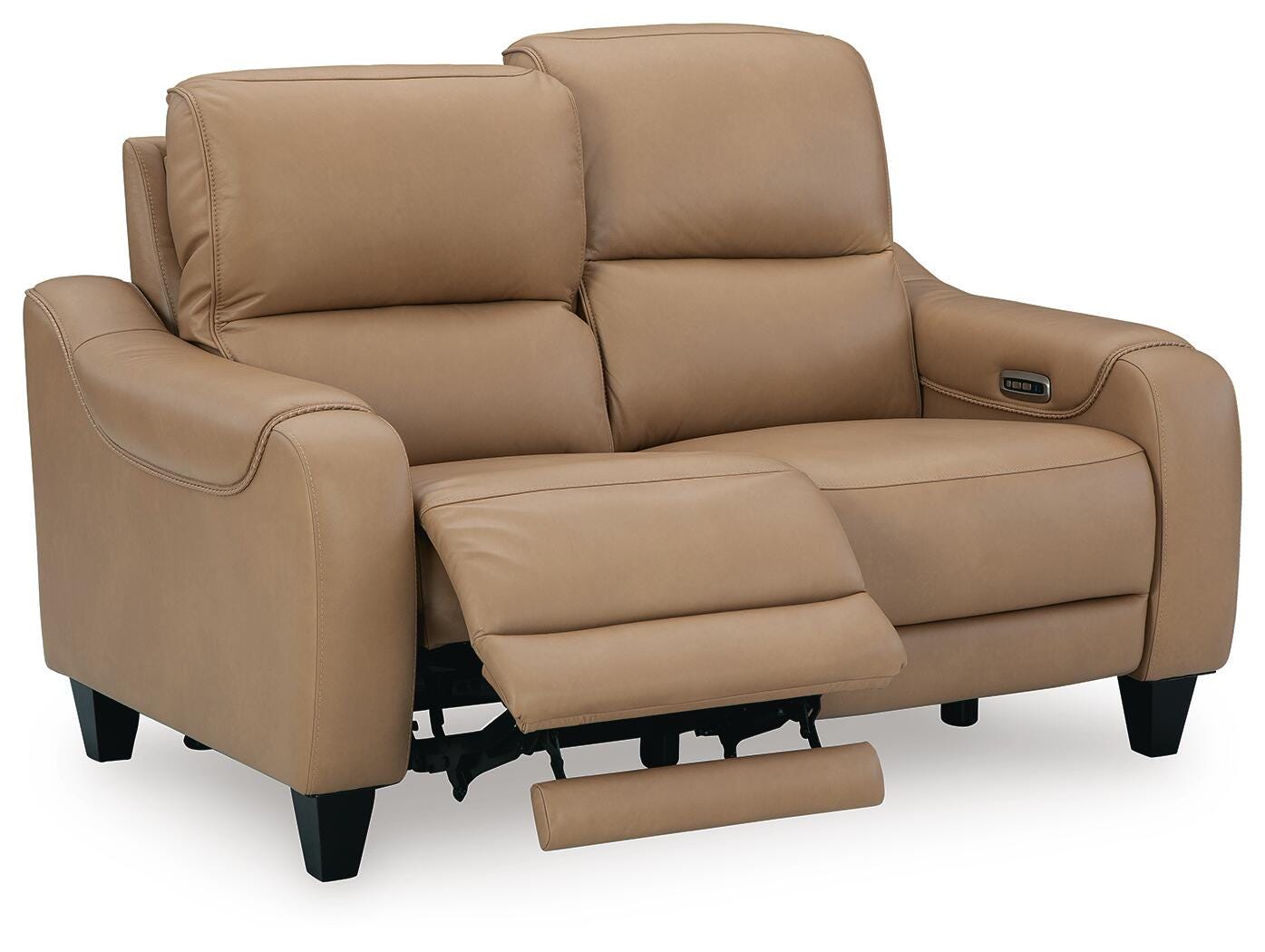 Mosswell Toffee Power Reclining Loveseat - Ornate Home