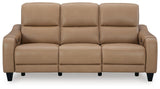 Mosswell Toffee Power Reclining Sofa - Ornate Home