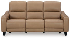 Mosswell Toffee Power Reclining Sofa - Ornate Home