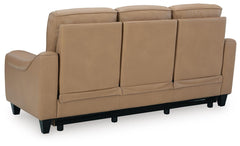 Mosswell Toffee Power Reclining Sofa - Ornate Home
