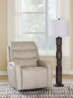 Motion-Max Stonewash Swivel Glider Power Recliner - Ornate Home