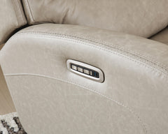 Motion-Max Stonewash Swivel Glider Power Recliner - Ornate Home