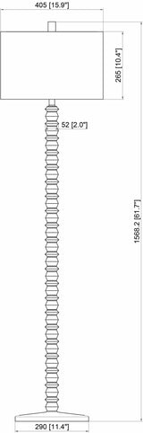 Motozintla Cream Wood Floor Lamp - Ornate Home