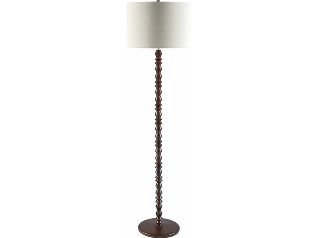 Motozintla Dark Brown Wood Floor Lamp - Ornate Home