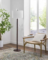 Motozintla Dark Brown Wood Floor Lamp - Ornate Home