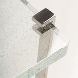 Mott Polished Stainless Steel/Bubble Glass Accent Table - Ornate Home