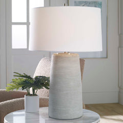 Mountainscape Brown/Gray/White Ceramic Table Lamp - Ornate Home