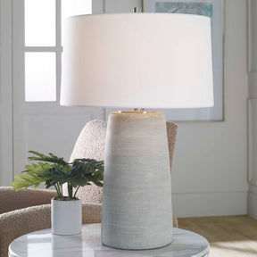 Mountainscape Brown/Gray/White Ceramic Table Lamp - Ornate Home