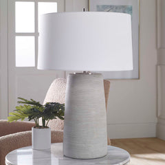 Mountainscape Brown/Gray/White Ceramic Table Lamp - Ornate Home