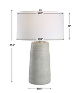 Mountainscape Brown/Gray/White Ceramic Table Lamp - Ornate Home