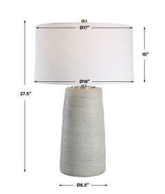 Mountainscape Brown/Gray/White Ceramic Table Lamp - Ornate Home