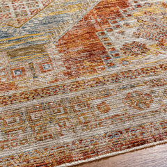 Moya Rust Rich Textured Traditional Rug - Ornate Home
