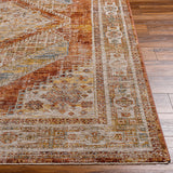 Moya Rust Rich Textured Traditional Rug - Ornate Home