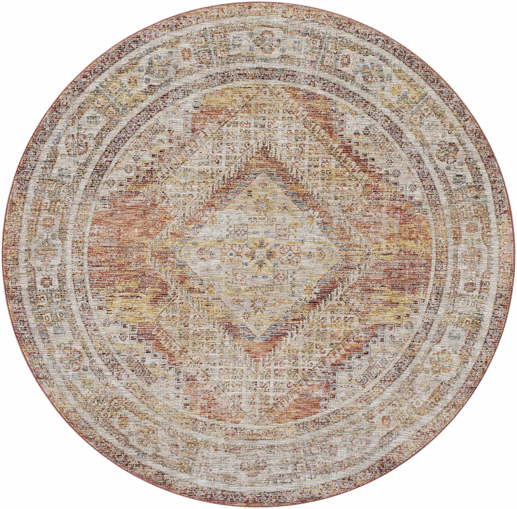 Moya Rust Rich Textured Traditional Rug - Ornate Home