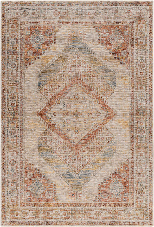 Moya Tan Rich Textured Traditional Rug - Ornate Home