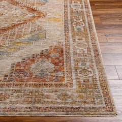 Moya Tan Rich Textured Traditional Rug - Ornate Home