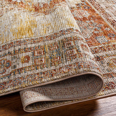 Moya Tan Rich Textured Traditional Rug - Ornate Home
