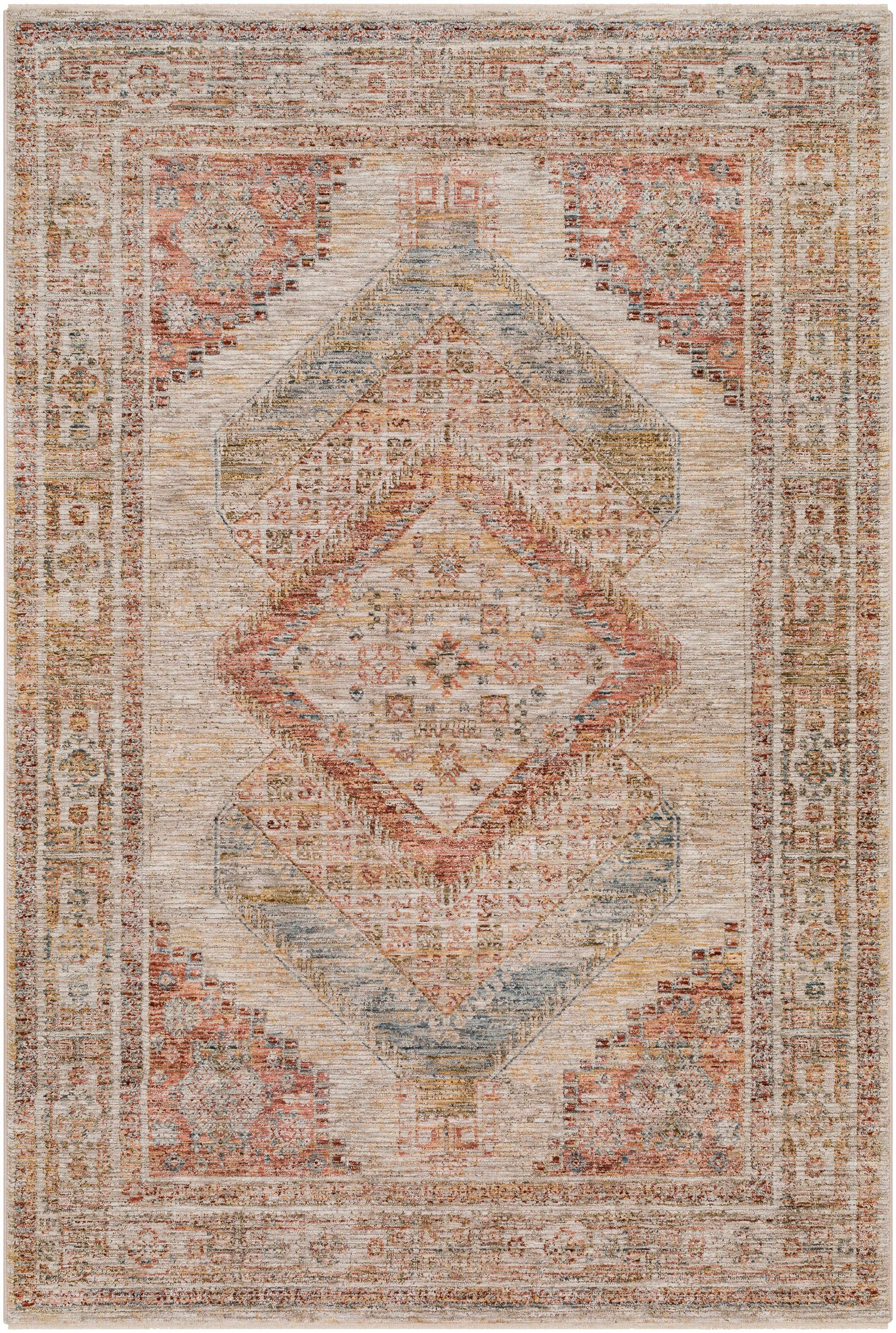 Moya Tan Rich Textured Traditional Rug - Ornate Home