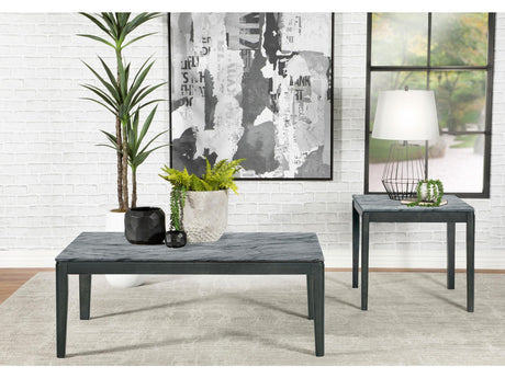 Mozzi Grey Faux Marble 2-piece Coffee and End Table Set - Ornate Home