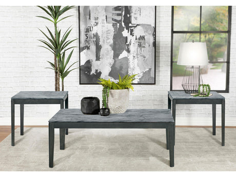 Mozzi Grey Faux Marble 3-piece Coffee and End Table Set - Ornate Home
