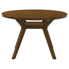 Mueller Brown And Beige 5-Piece 48-inch Round Dining Set - Ornate Home