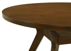 Mueller Brown And Beige 5-Piece 48-inch Round Dining Set - Ornate Home