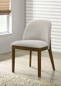 Mueller Brown And Beige Upholstered Dining Side Chair (Set Of 2) - Ornate Home