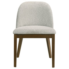 Mueller Brown And Beige Upholstered Dining Side Chair (Set Of 2) - Ornate Home