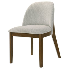 Mueller Brown And Beige Upholstered Dining Side Chair (Set Of 2) - Ornate Home