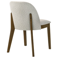 Mueller Brown And Beige Upholstered Dining Side Chair (Set Of 2) - Ornate Home