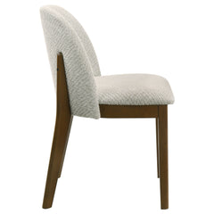 Mueller Brown And Beige Upholstered Dining Side Chair (Set Of 2) - Ornate Home