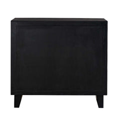 Muestra Black/Woodtone Wood Grain 2 Door Cabinet - Ornate Home