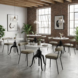 Mufid White & Black Bistro Table
