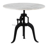 Mufid White & Black Bistro Table