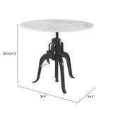 Mufid White & Black Bistro Table
