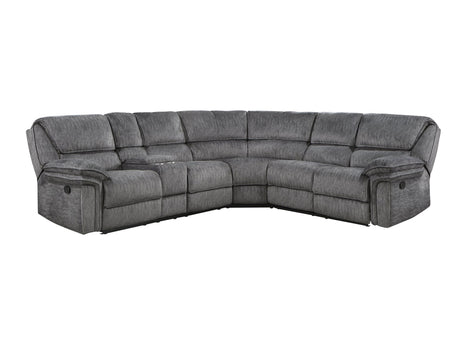 Muirfield Gray 3-Piece Reclining Sectional - Ornate Home