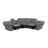 Muirfield Gray 3-Piece Reclining Sectional - Ornate Home