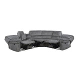 Muirfield Gray 3-Piece Reclining Sectional - Ornate Home