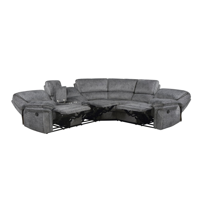 Muirfield Gray 3-Piece Reclining Sectional - Ornate Home