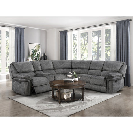 Muirfield Gray 3-Piece Reclining Sectional - Ornate Home