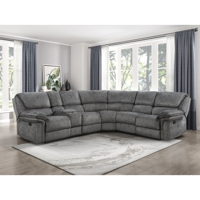 Muirfield Gray 3-Piece Reclining Sectional - Ornate Home