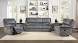 Muirfield Gray Double Reclining Loveseat - Ornate Home