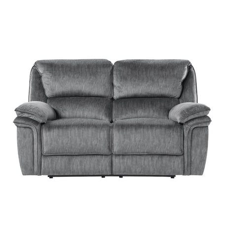 Muirfield Gray Double Reclining Loveseat - Ornate Home
