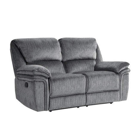 Muirfield Gray Double Reclining Loveseat - Ornate Home