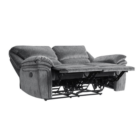 Muirfield Gray Double Reclining Loveseat - Ornate Home
