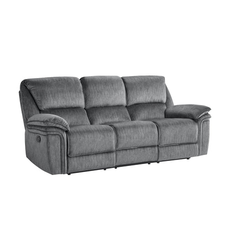 Muirfield Gray Double Reclining Sofa - Ornate Home