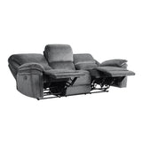 Muirfield Gray Double Reclining Sofa - Ornate Home